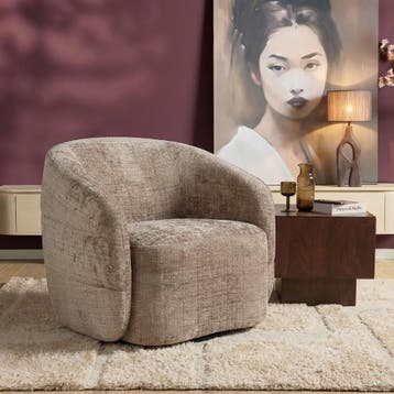 Draaibare Fauteuil Yara Clay | Starfurn, Ophalen of Verzenden, Nieuw