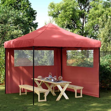vidaXL Partytent 292 x 292 x 315 cm Bordeauxrood Oxford Stof, Verzenden, Nieuw, Partytent