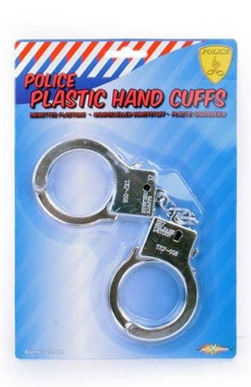 Handboeien plastic zilver, Ophalen of Verzenden, Nieuw