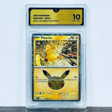 Pokémon Graded card - Pikachu Holo 023 - 30th Anniversary –, Nieuw