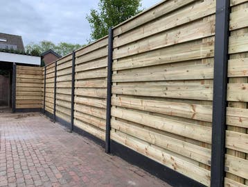 Schuttingen op Maat | Grenen, Composiet of Hardhout., Nieuw, Hout, 1 tot 2 meter