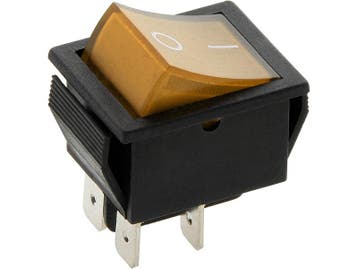 Schakelaar - oranje - 12 volt - 20A - verlicht - vierkant, Ophalen of Verzenden, Nieuw, Schakelaar