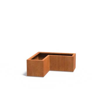Cortenstaal plantenbak L-vorm L100xL100xB40xH40cm, Tuin en Terras, 100 cm of meer, Nieuw, Metaal, Tuin