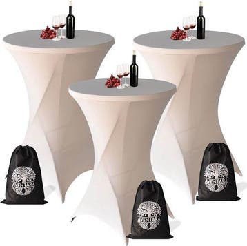 Statafelrok Champagne / Beige x 3 – 80-85 x 110 cm – Luxe S, Verzenden, Nieuw