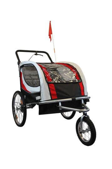 Kinderfietskar | 2 Zits | Met Buggyfunctie | Laatste Stuks!, Fietsen en Brommers, Fietsaccessoires | Aanhangers en Karren, Vering