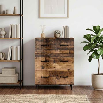 vidaXL Ladenkast Oud hout 66 x 34,5 x 89,5 cm Bewerkt hout, Verzenden, Nieuw