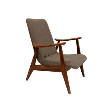 Vintage | Louis Van Teeffelen | Fauteuil |  3839, Huis en Inrichting, Fauteuils, Ophalen of Verzenden, Zo goed als nieuw, Mid-Century