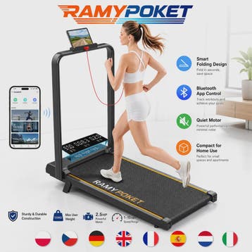 RAMYPOKET Opvouwbare Walking Pad Loopband met 9% helling, 2., Sport en Fitness, Verzenden, Nieuw