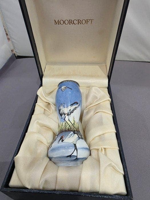 Vaas - Emaille - Moorcroft emaille vaas, Antiek en Kunst, Kunst | Designobjecten
