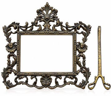 Lijst - Messing - Rijk versierde Rococo-herleving, Antiek en Kunst