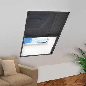 vidaXL Raamhor plissé 80x160 cm aluminium antraciet, Huis en Inrichting, Verzenden, Nieuw