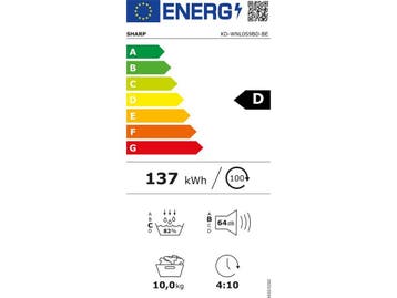 Sharp KDWNL0S9BDBE - warmtepompdroger - 10KG - energie label, Witgoed en Apparatuur, Wasdrogers, Verzenden, Zo goed als nieuw