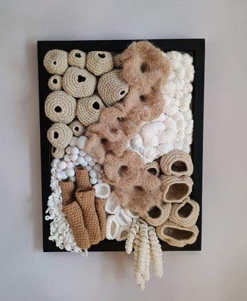 Aura Maris Art - Sand and Corals: Fossil memory – Textile