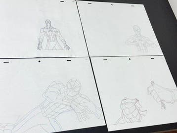 Marvel - Set van 4 originele animatietekeningen - Ultimate, Nieuw in verpakking