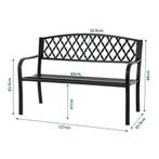 Tuinbank Opsasar 127x54x88 cm donkergrijs met groene patina, Verzenden, Nieuw