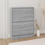 vidaXL Schoenenkast 59x17x81 cm bewerkt hout grijs sonoma, Verzenden, Nieuw