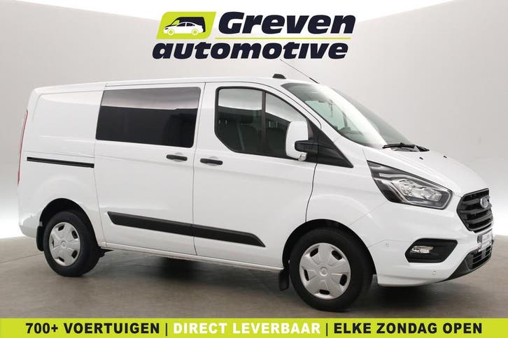 Ford Transit Custom EcoBoost L1H1 PHEV, Auto's, Bestelauto's, Onderhoudsboekje, Lease, Automaat, Financial lease, Wit, Ford, Stof