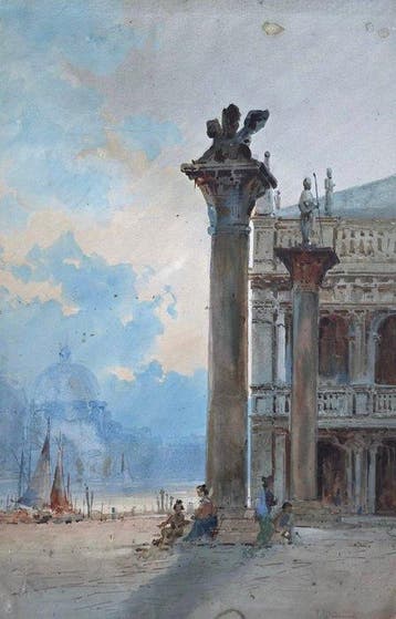 Luigi Bosio (1896-1959), Toegeschreven aan - Piazzetta di, Antiek en Kunst