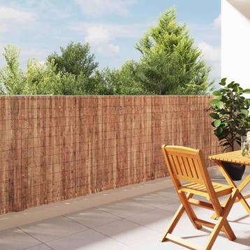 vidaXL Schorsschutting 400 x 125cm Schors Bruin, Verzenden, Nieuw, Hout