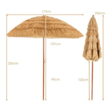 2dekans | Coast Hawaii Parasolset - Kantelbaar strandparasol, Ophalen of Verzenden, Zo goed als nieuw