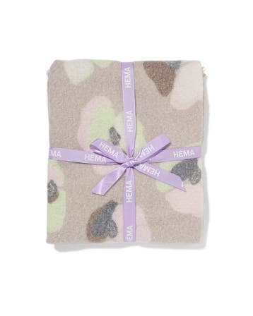 HEMA Plaid 130x150cm wollook bloemen laag geprijsd, Huis en Inrichting, Verzenden, Nieuw