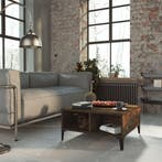 vidaXL Salontafel 60x60x30 cm bewerkt hout gerookt, 50 tot 100 cm, Verzenden, Nieuw, 50 tot 100 cm