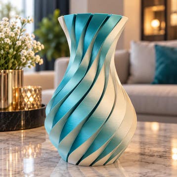 Handgemaakte 3D-geprinte Design Vaas – Unieke Kleuren, Nieuw, 3D-geprint