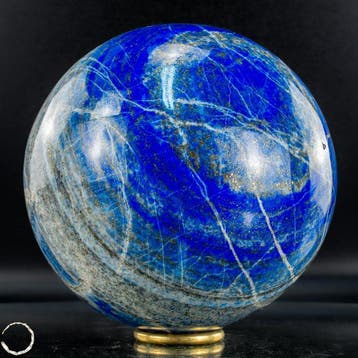 Natuurlijk koninklijk blauw lapis lazuli en pyriet Bol-