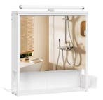 LED Badkamer Spiegelkast – Wandkast met Plank en Opbergbakke, Verzenden, Nieuw