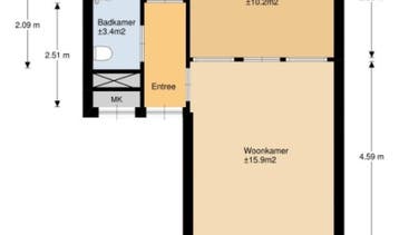 Te Huur 2 Kamer Appartement Aalscholverstraat In Dordrecht, Dordrecht, Direct bij eigenaar, Appartement, Zuid-Holland