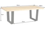 Eettafel ZEUS 210 cm, natuurlijke eikenhoutlook met zwart, Ophalen of Verzenden, Nieuw