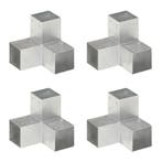 vidaXL Paalverbindingen 4 st Y-vorm 91x91 mm gegalvaniseerd, Verzenden, Nieuw