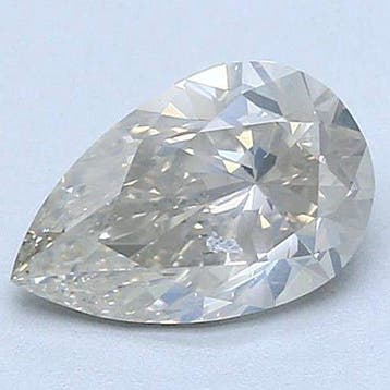 1 pcs Diamant (Natuurlijk) - 1.50 ct - Peer - K - SI2 -, Nieuw