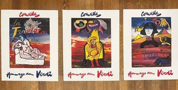 Corneille (1922-2010) - Lot de 3 affiches Affiches Hommage