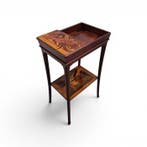 Art Nouveau Bijzettafel met deksel - de L’école de Nancy -