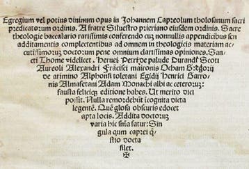 Prieriano / Tommaso dAquino - [Incunable] Divinum Opus -