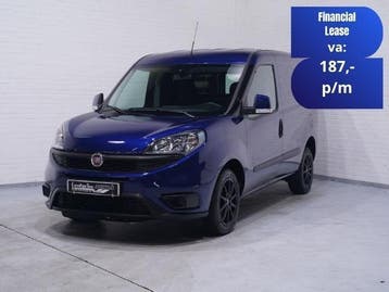Fiat Doblò Cargo 1.3 MJ 95 pk L1H1 SX Airco, Navi, 17 LMV, Stof, Gebruikt, Euro 6, Blauw