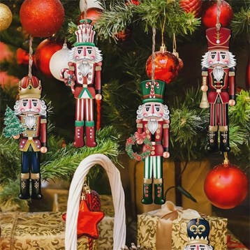 12x Houten Notenkraker Kersthanger - Decoratie voor Kerstboo, Verzenden, Nieuw
