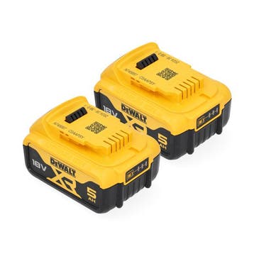 Startset: 2x DeWalt DCB184 XR Li-ion accus 18, origineel, Verzenden, Nieuw