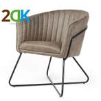 Tweedekans - Eetkamerstoel - Nova - lederlook Soft groen, Ophalen of Verzenden, Nieuw, Stof