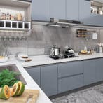 vidaXL Meubelfolie zelfklevend 500x90 cm PVC grijs, Verzenden, Nieuw, Grijs