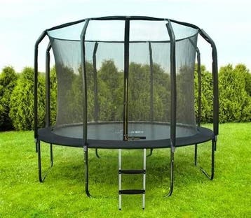 Trampoline 305cm Zwart | Veilig Net | OP=OP, Ophalen of Verzenden, Nieuw