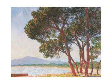 Kunstdruk Claude Monet - La plage de Juan-Les-Pins 80x60cm, Verzenden, Nieuw