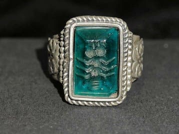 Zilver Ring - Antieke zilveren zegelring (Zonder