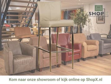 Leren barkruk Revolt hoog - Toledo Mastic (taupe/bruin) -, Huis en Inrichting, Barkrukken, Nieuw, Leer, Ophalen of Verzenden, 90 cm of meer