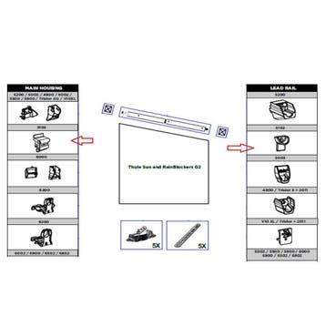 Thule Connection Pieces Tension Rafter 5102, Ophalen of Verzenden, Nieuw, Thule
