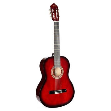 Valencia VC104RDS Klassieke Gitaar 4/4 Red Hoogglans, Muziek en Instrumenten, Ophalen of Verzenden, Nieuw