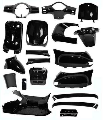 Kappenset Zwart  RSO Sense/VX50/Vespelini/Vespa-look, Verzenden, Nieuw, Overige merken