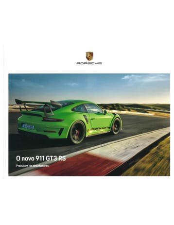 2019 PORSCHE 911 GT3 RS HARDCOVER BROCHURE PORTUGEES, Nieuw, Porsche, Author