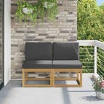 vidaXL 2 Stuk Buiten Midden Sofa Massief Acaciahout Wit, Verzenden, Nieuw, 2 zitplaatsen